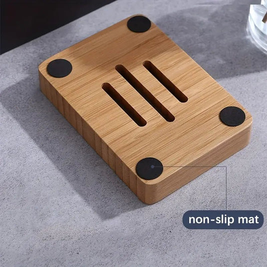 1pc Bamboo Soap Dish