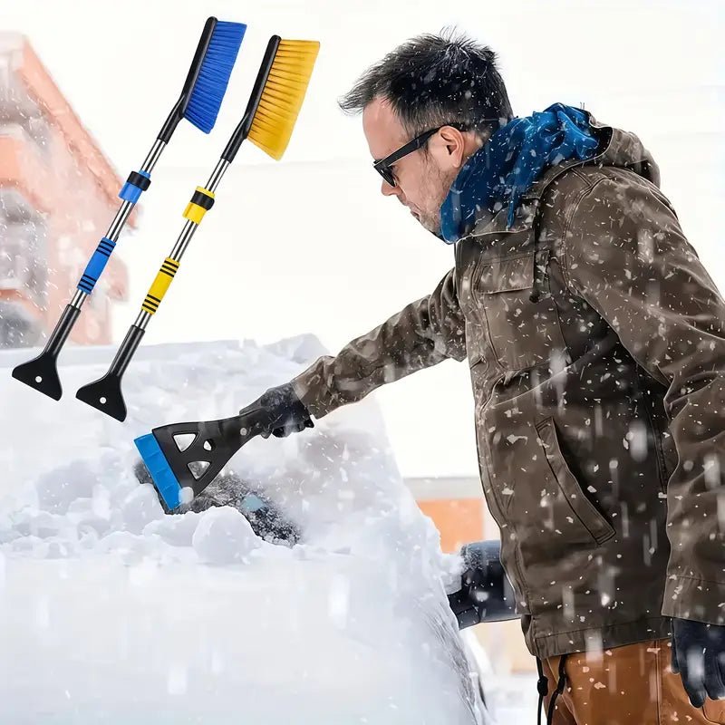 3-in-1 Retractable Car Snow Shovel with Brush & Scraper