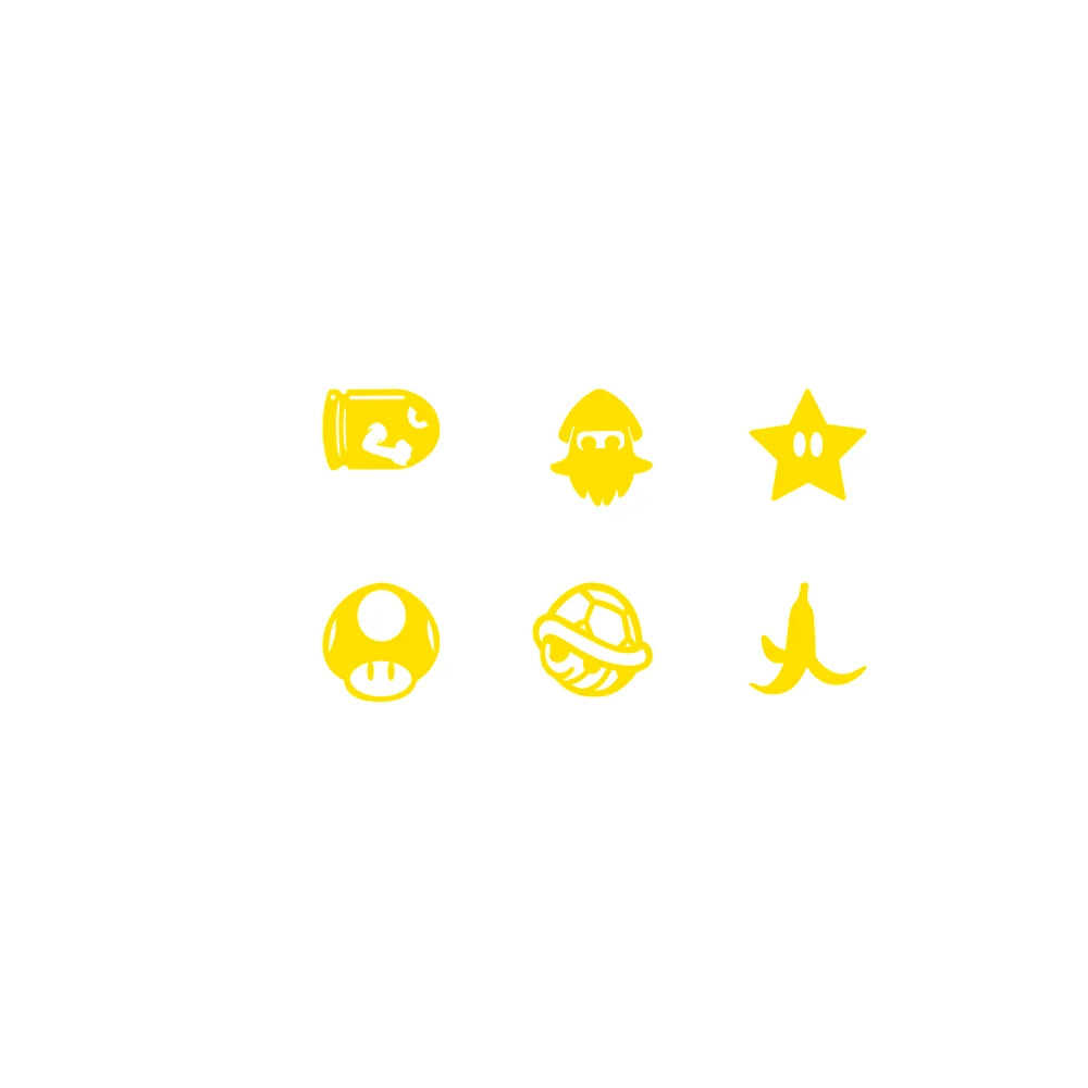Cartoon Blank Button Car Sticker - Vinyl Decals