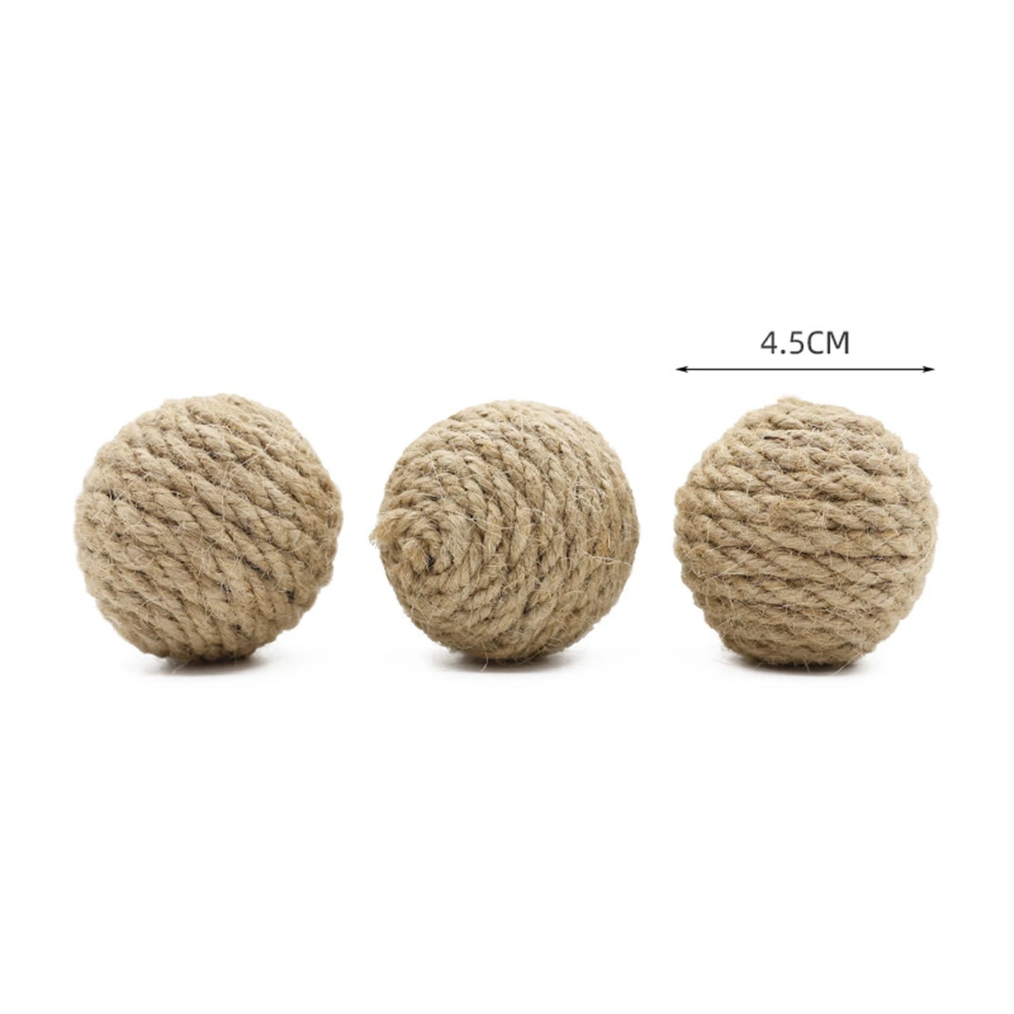 5Pcs Hand-Woven Cat Hemp Rolling Interactive Ball
