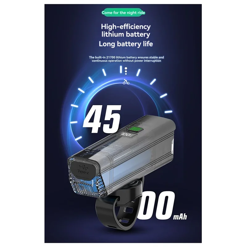 Cycling Night Riding Lights - High And Low Switch 800 Lumens