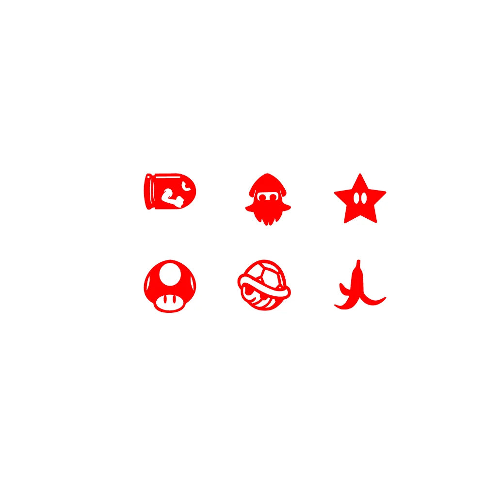 Cartoon Blank Button Car Sticker - Vinyl Decals