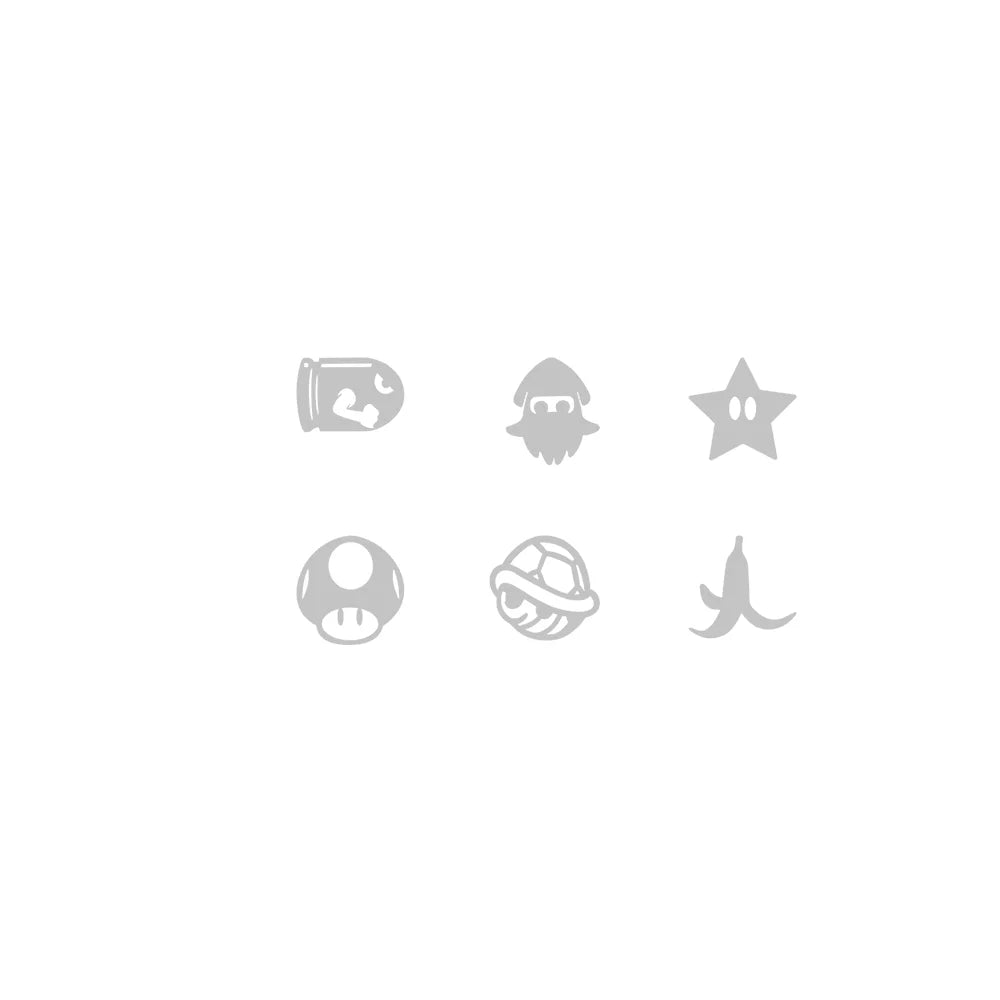 Cartoon Blank Button Car Sticker - Vinyl Decals