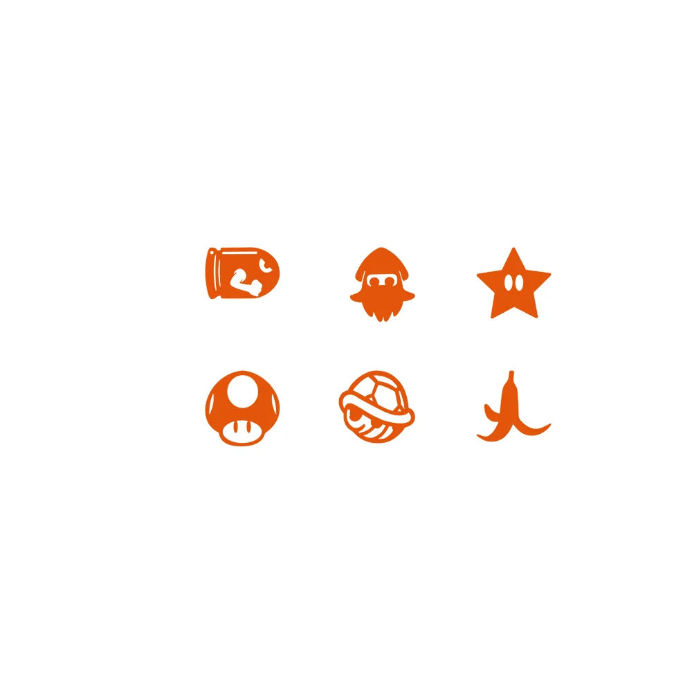 Cartoon Blank Button Car Sticker - Vinyl Decals