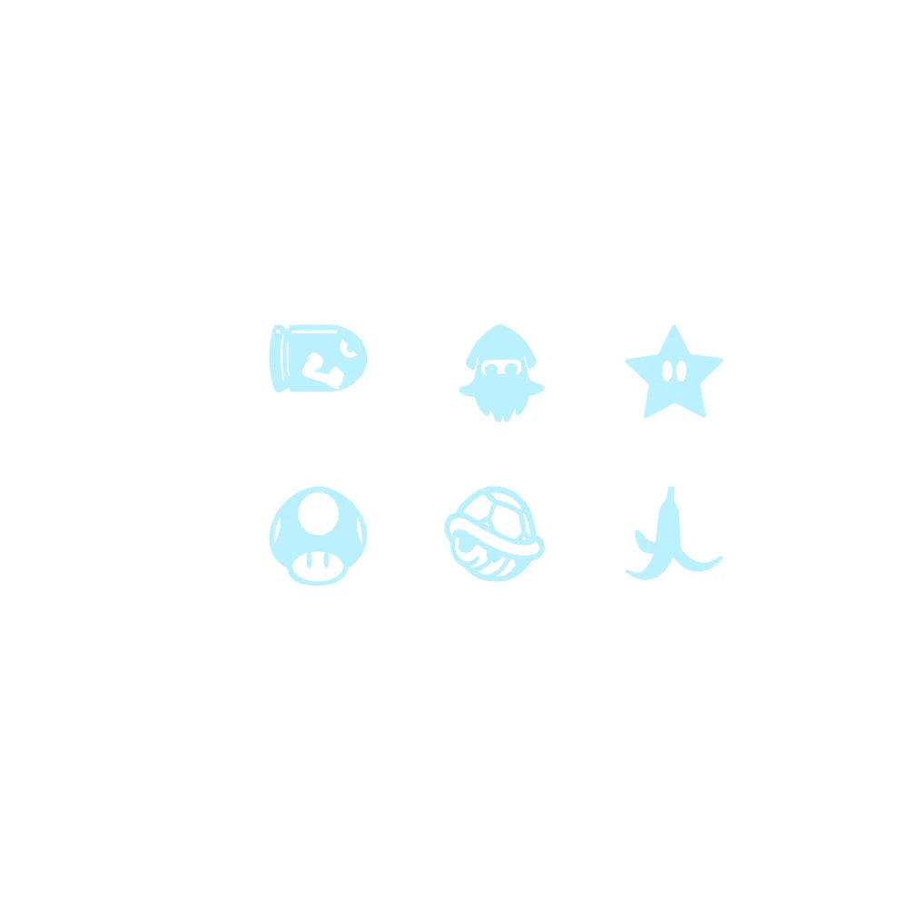Cartoon Blank Button Car Sticker - Vinyl Decals
