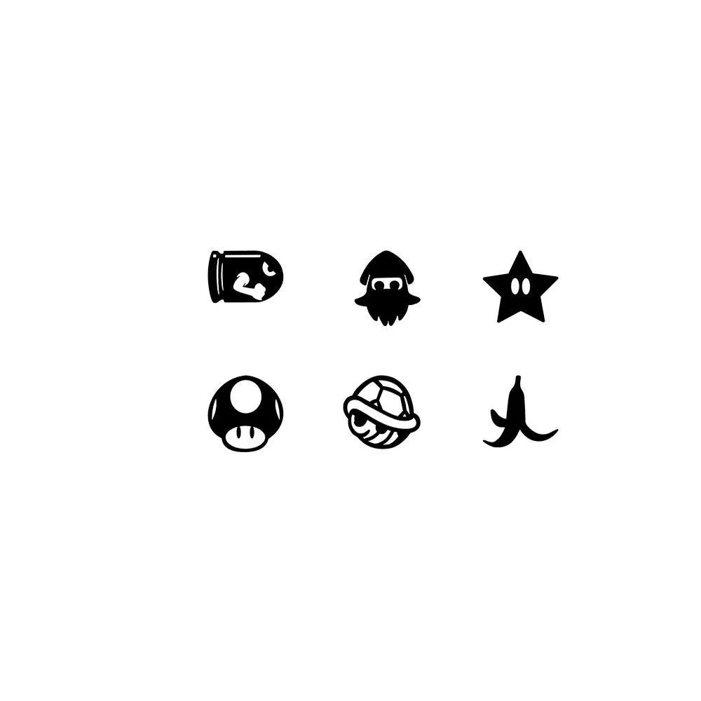 Cartoon Blank Button Car Sticker - Vinyl Decals