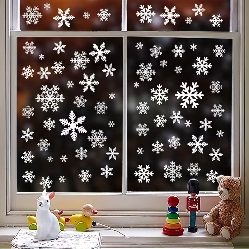 8 Sheets / 144pcs Merry Christmas Window Clings
