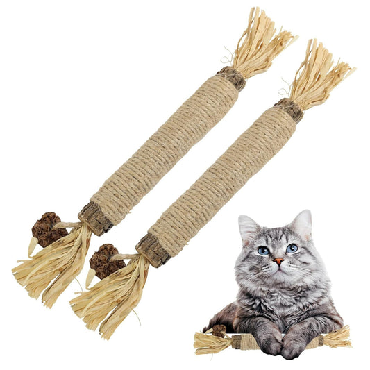 1Pc Cat Raffia Grass Silvervine Chew Stick