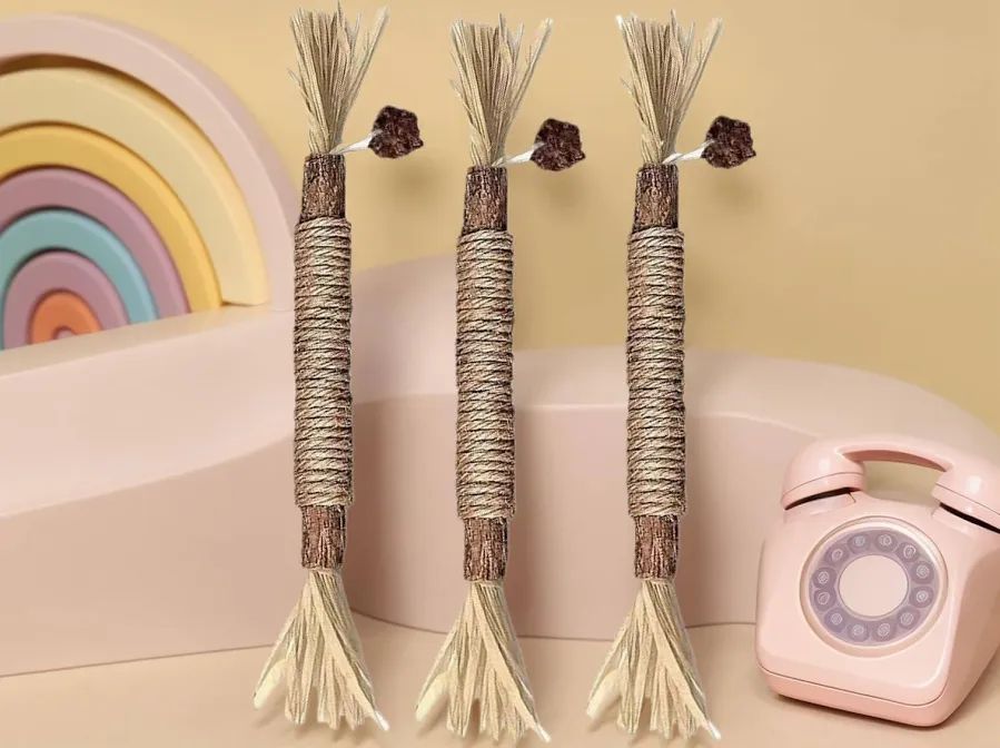 1Pc Cat Raffia Grass Silvervine Chew Stick