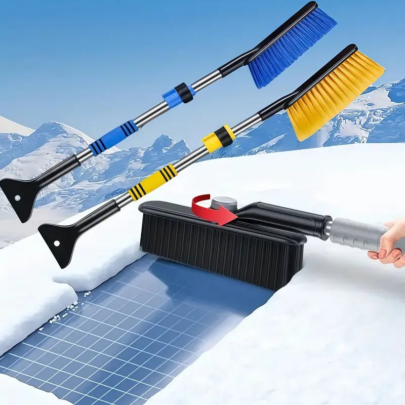 3-in-1 Retractable Car Snow Shovel with Brush & Scraper