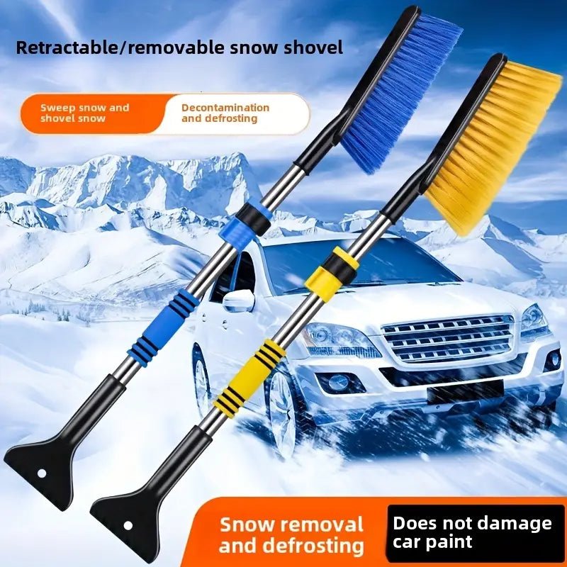 3-in-1 Retractable Car Snow Shovel with Brush & Scraper