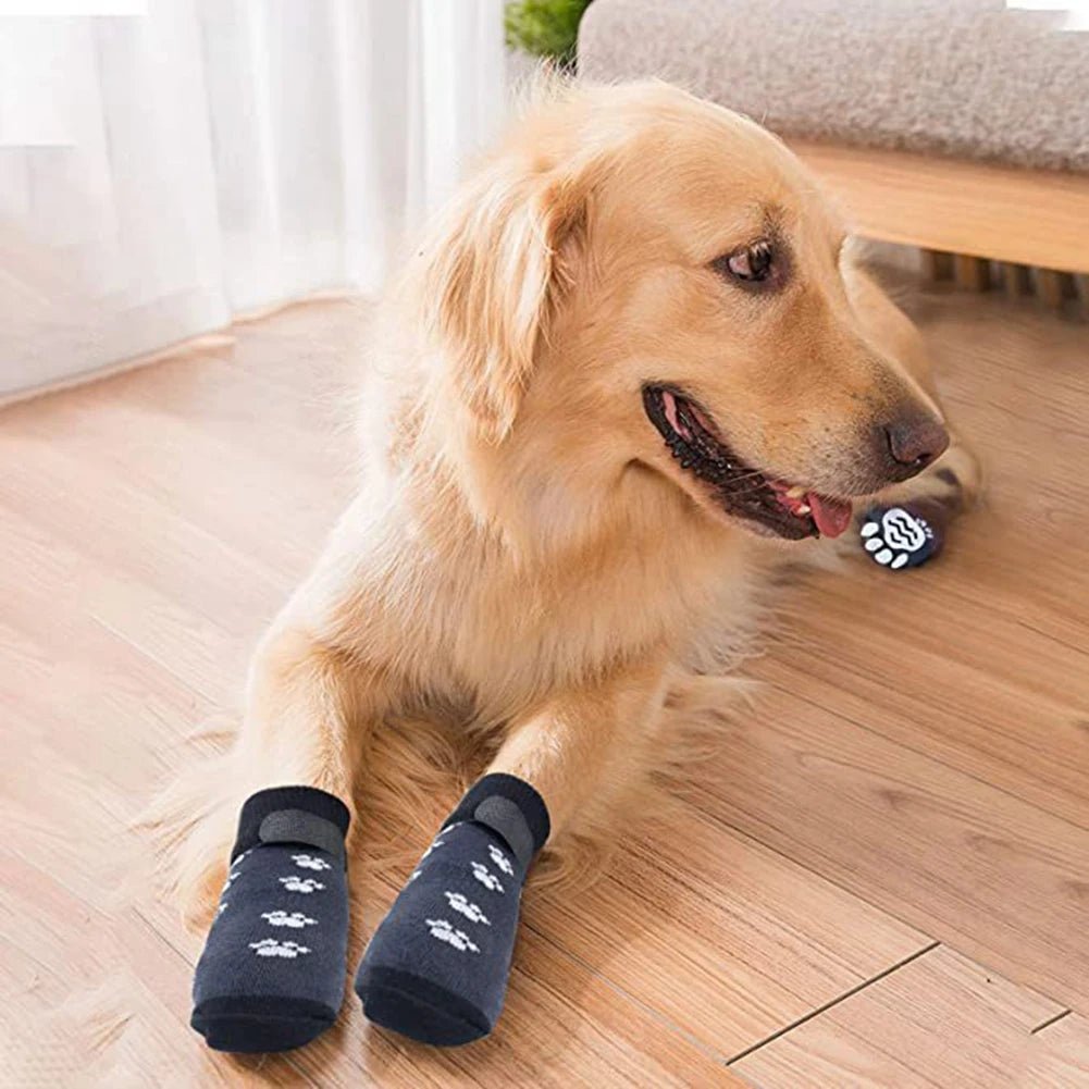 4Pcs Anti-Slip Rubber Reinforced Dog Socks