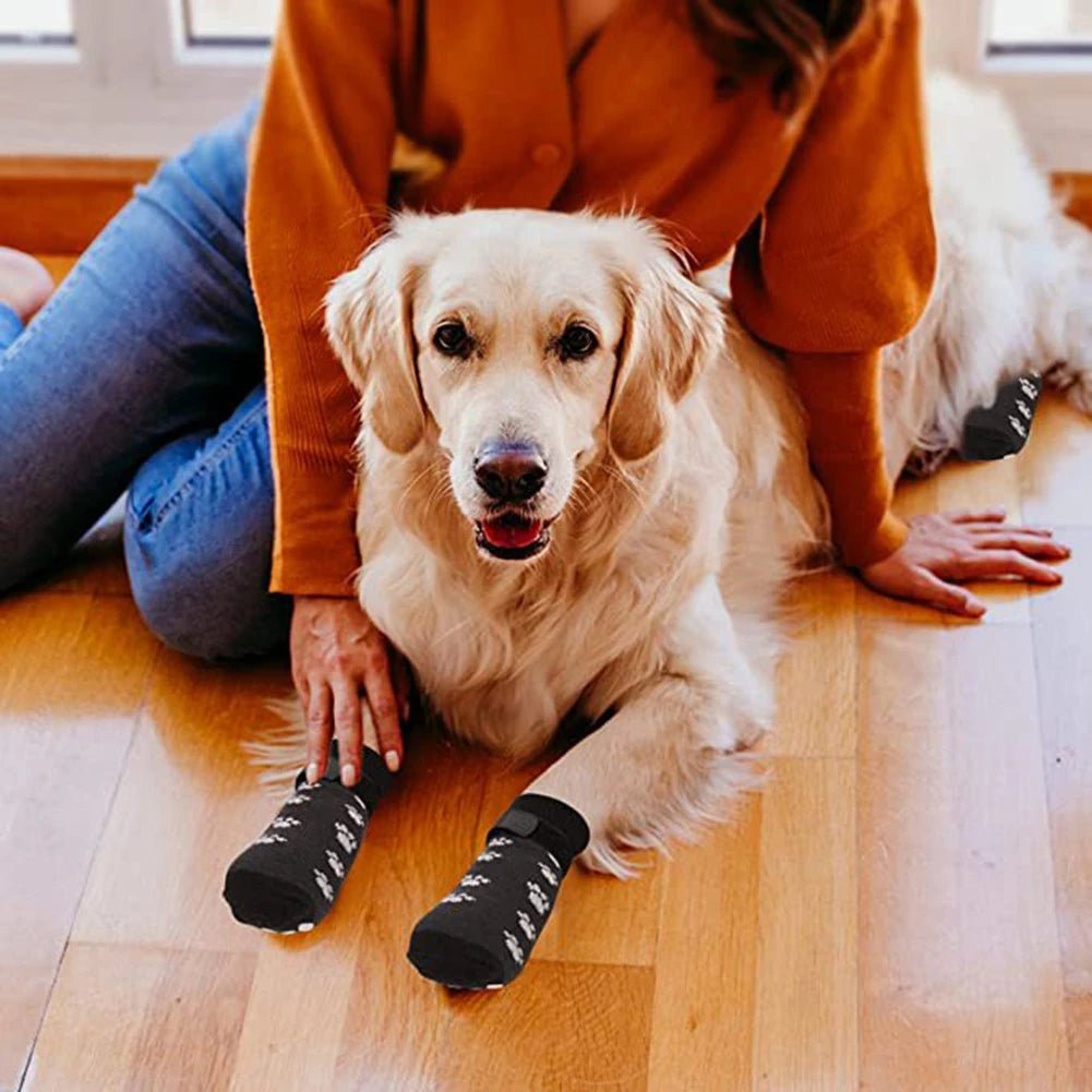 4Pcs Anti-Slip Rubber Reinforced Dog Socks