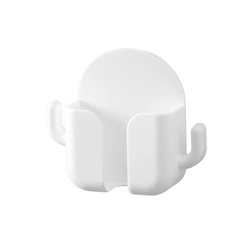 Adhesive Wall Mount Phone Holder With Hooks -Storage Box For Mobiles