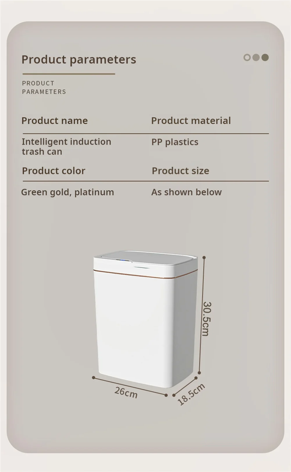 Smart Automatic Trash Can - Touchless Narrow Smart Sensor Garbage Bin 15L