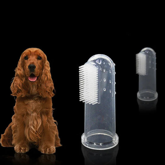 98garageᵀᴹ Pet Silicone Finger Cots Toothbrush for Cats and Dogs