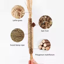 1Pc Cat Raffia Grass Silvervine Chew Stick