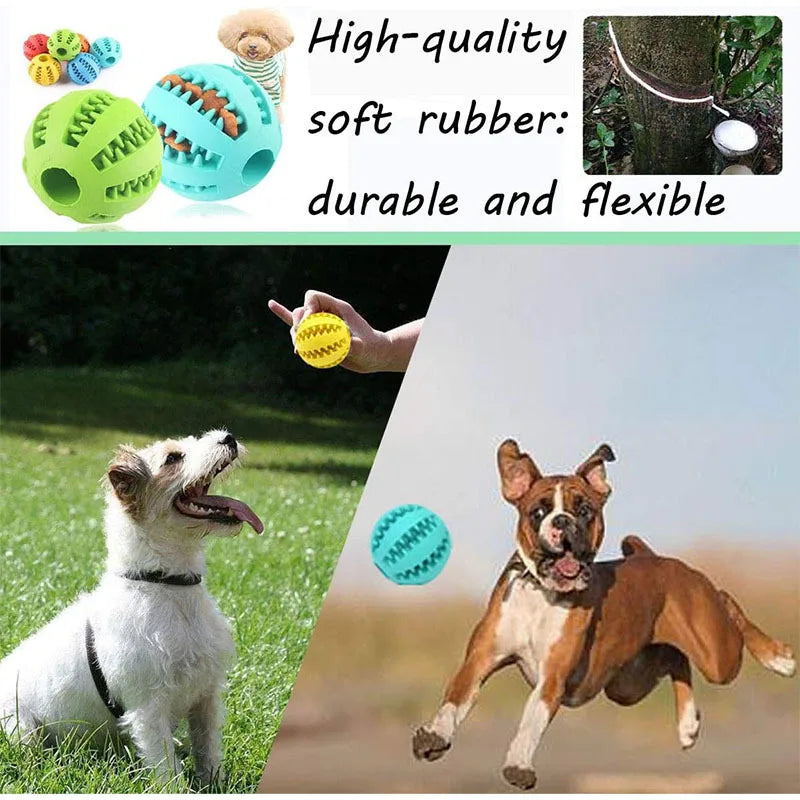 1Pc Dog Interactive Silicone Toy Rubber Ball