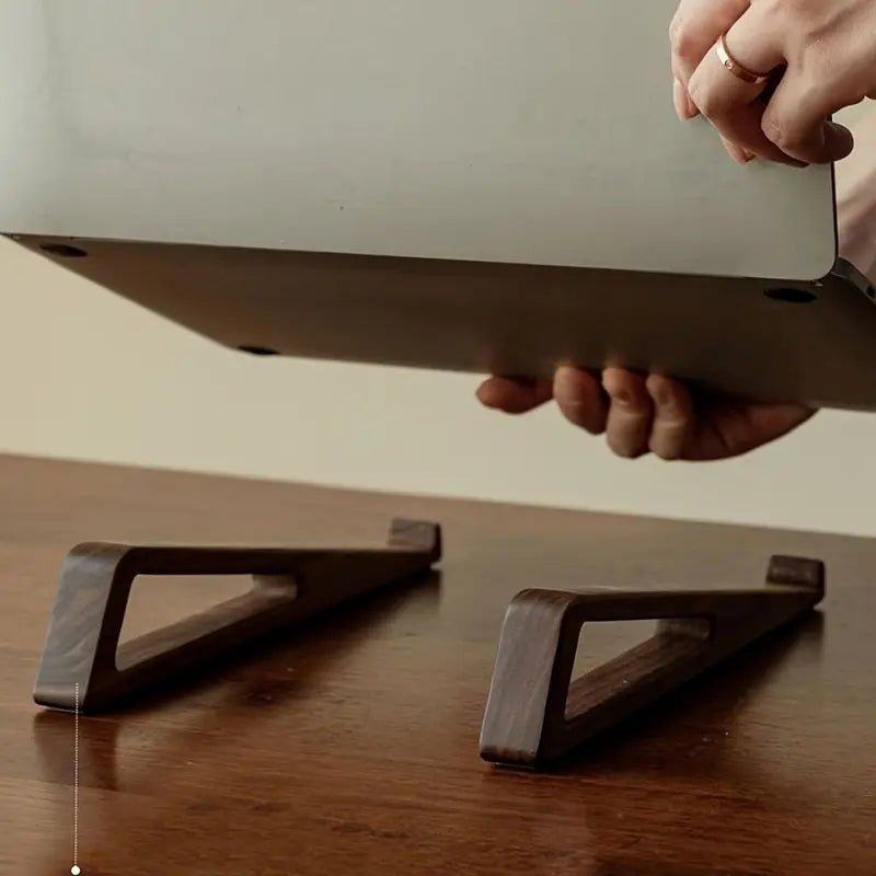 Ergonomic Bamboo Laptop Stand