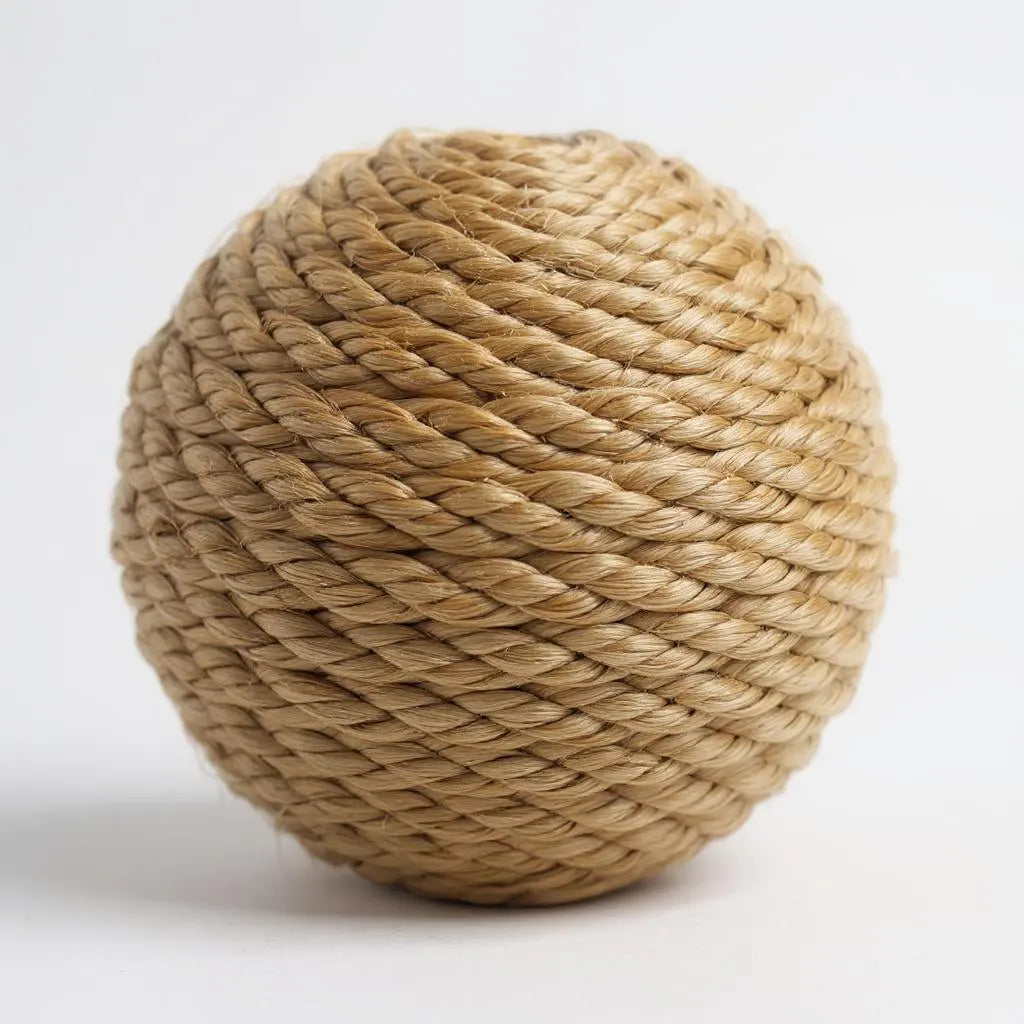 5Pcs Hand-Woven Cat Hemp Rolling Interactive Ball