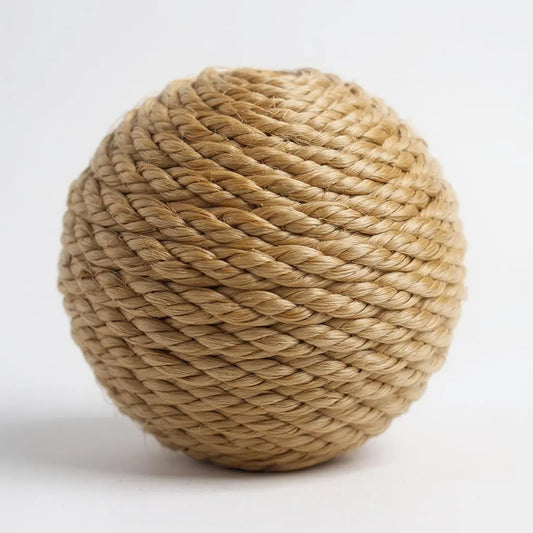 5Pcs Hand-Woven Cat Hemp Rolling Interactive Ball