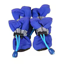 4pcs Blue Waterproof Pet Rain Boots