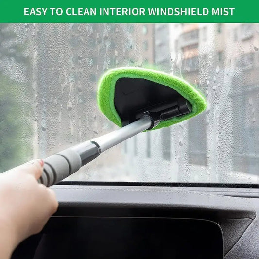 Triangle-Shaped Microfiber Car Glass Cleaner Kit