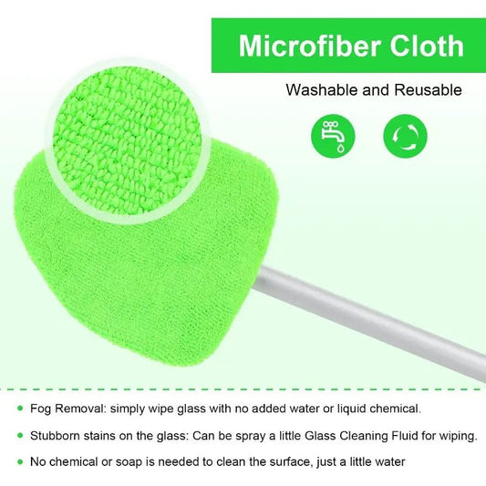 Triangle-Shaped Microfiber Car Glass Cleaner Kit