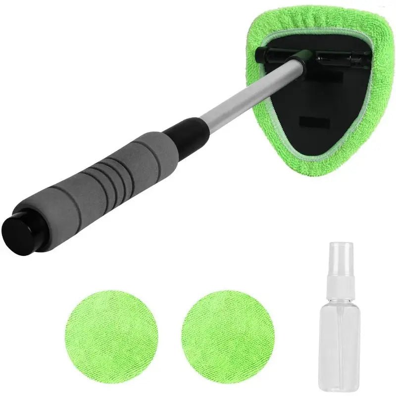 Triangle-Shaped Microfiber Car Glass Cleaner Kit